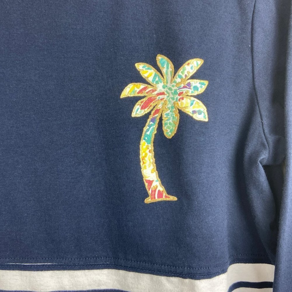 Casey Key ALOHA Top Navy‎ Blue Stripes Bottom Size PM - Picture 4 of 6